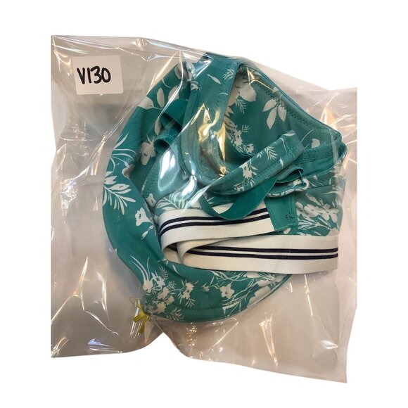 Cacique Boost Plunge Floral Stripes Underwire Bra 42C Plunge Adjustable Straps - Picture 5 of 5